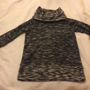 Black and white marble turtleneck sweater